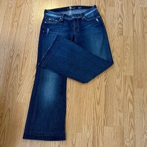 7 For All Mankind Dark Blue Flare Jeans